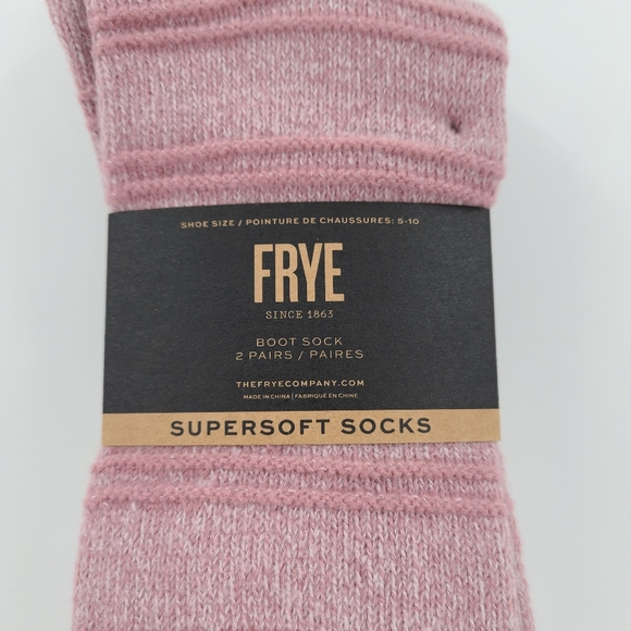 FRYE SUPERSOFT CHUNKY BOOT SOCKS WOMEN PIN… - Picture 2 of 4